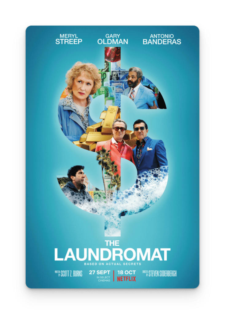 Geldwäscherei Film Laundromat über Panama Papers guter Finanzfilm Finanzskandal movie