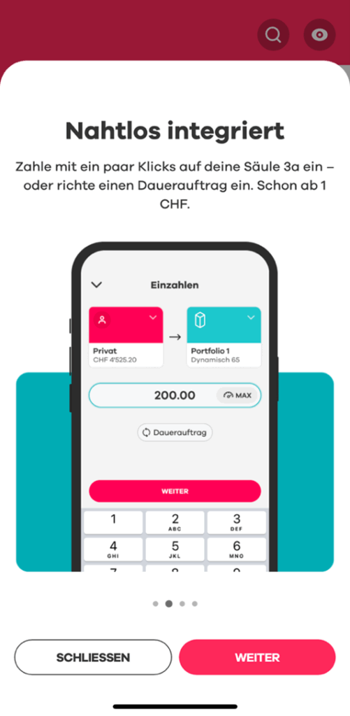 neon vs viac vs finpension vs frankly vs true wealth vs yuh