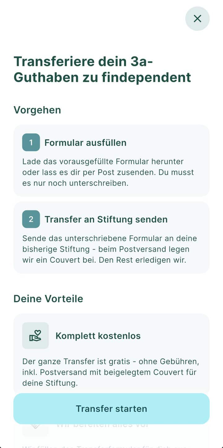 findependent Säule 3a: Erfahrungen, Gebühren und Strategien im Test 13 findependent App: 3a-Guthaben kostenfrei zu findependent transferieren