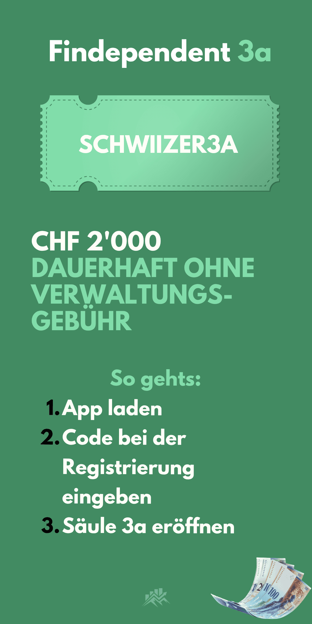 findependent Säule 3a: Erfahrungen, Gebühren und Strategien im Test 5 findependent 3a Gutscheincode schwiizer3a: CHF 2000 ohne Verwaltungsgebühr